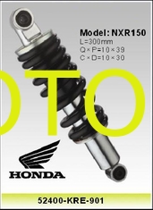 China Honda NXR150 Motorcycle Shock Absorber , 52400-KRE-901 300MM Motor Rear Shocks supplier